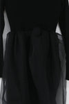 SWAYING/KNIT Organza Swivel Dress SW212LS17 Black PS30