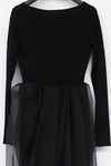 SWAYING/KNIT Organza Swivel Dress SW212LS17 Black PS30