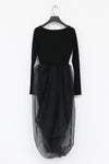 SWAYING/KNIT Organza Swivel Dress SW212LS17 Black PS30