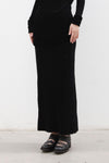SWAYING/KNIT Velvet Straight Skirt SW212XZ24 Black PS36