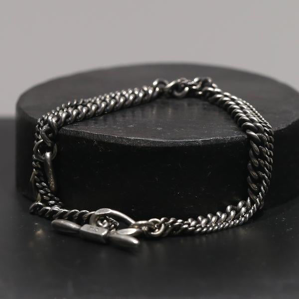 bracelet double chain sculpture
