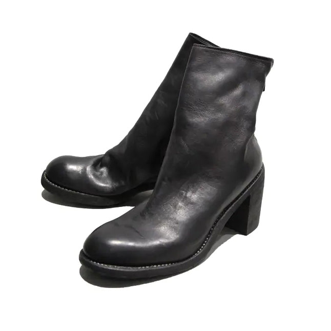 Guidi back zipper high heel boots black M86AW