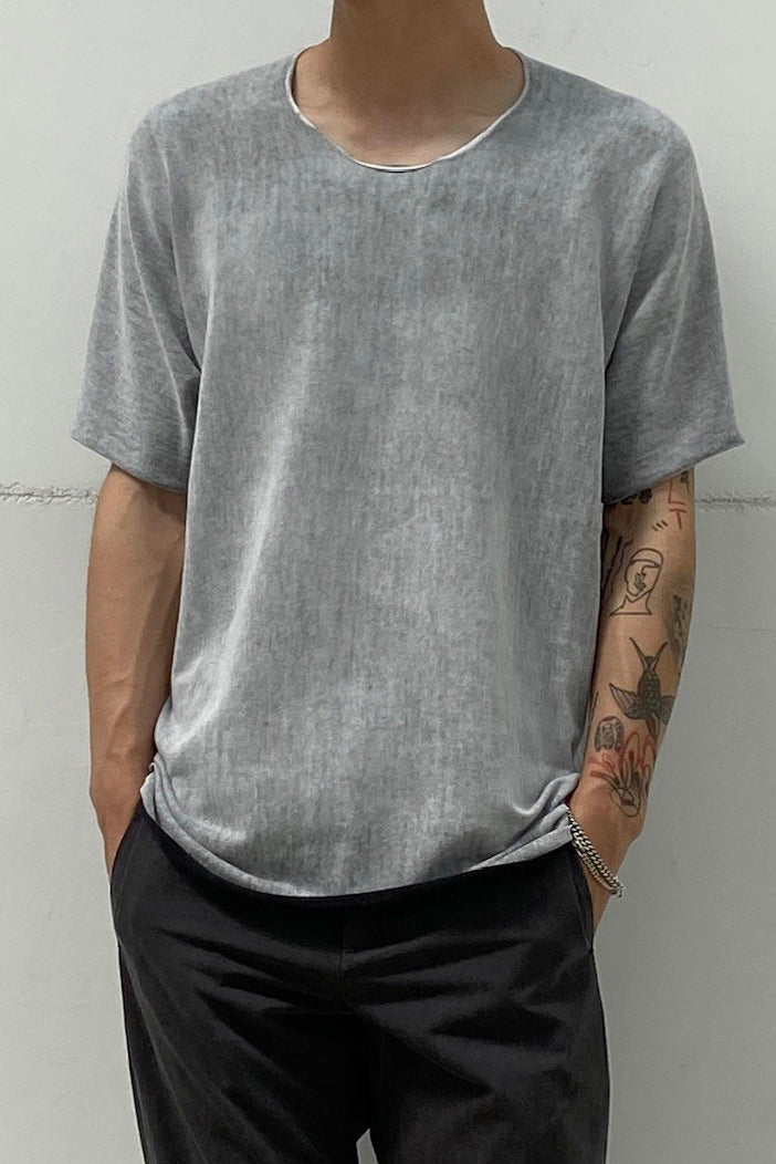 label under construction arched T-shirt 39YMTS05-ZER2-P 39/OW-K