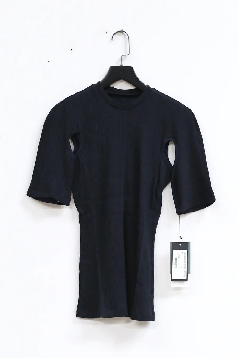 mamekurogouchicrewneckribknitt