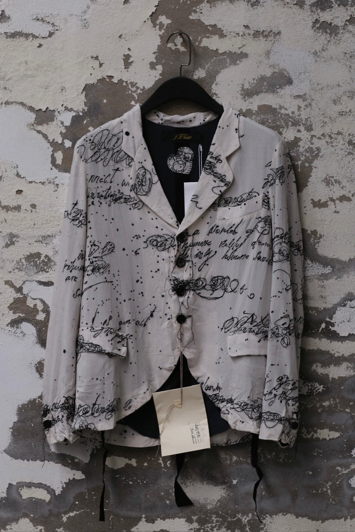 LWX　ARCHIVIO J.M. Ribot Archivio J.M. Ribot Black Silk Jacket – IfSohoNewYork