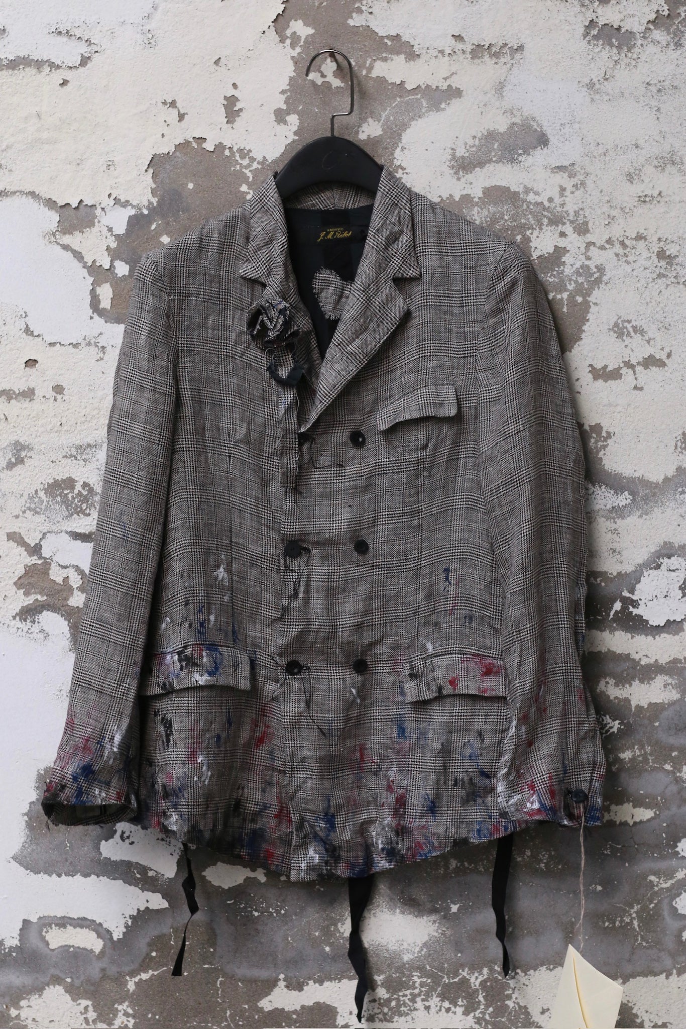 1点物 Archivio.j.m.ribot 24SS Print Scarf ARCHIVIO J.M.Ribot 24 Autumn and Winter Triangle Scarf Bow
