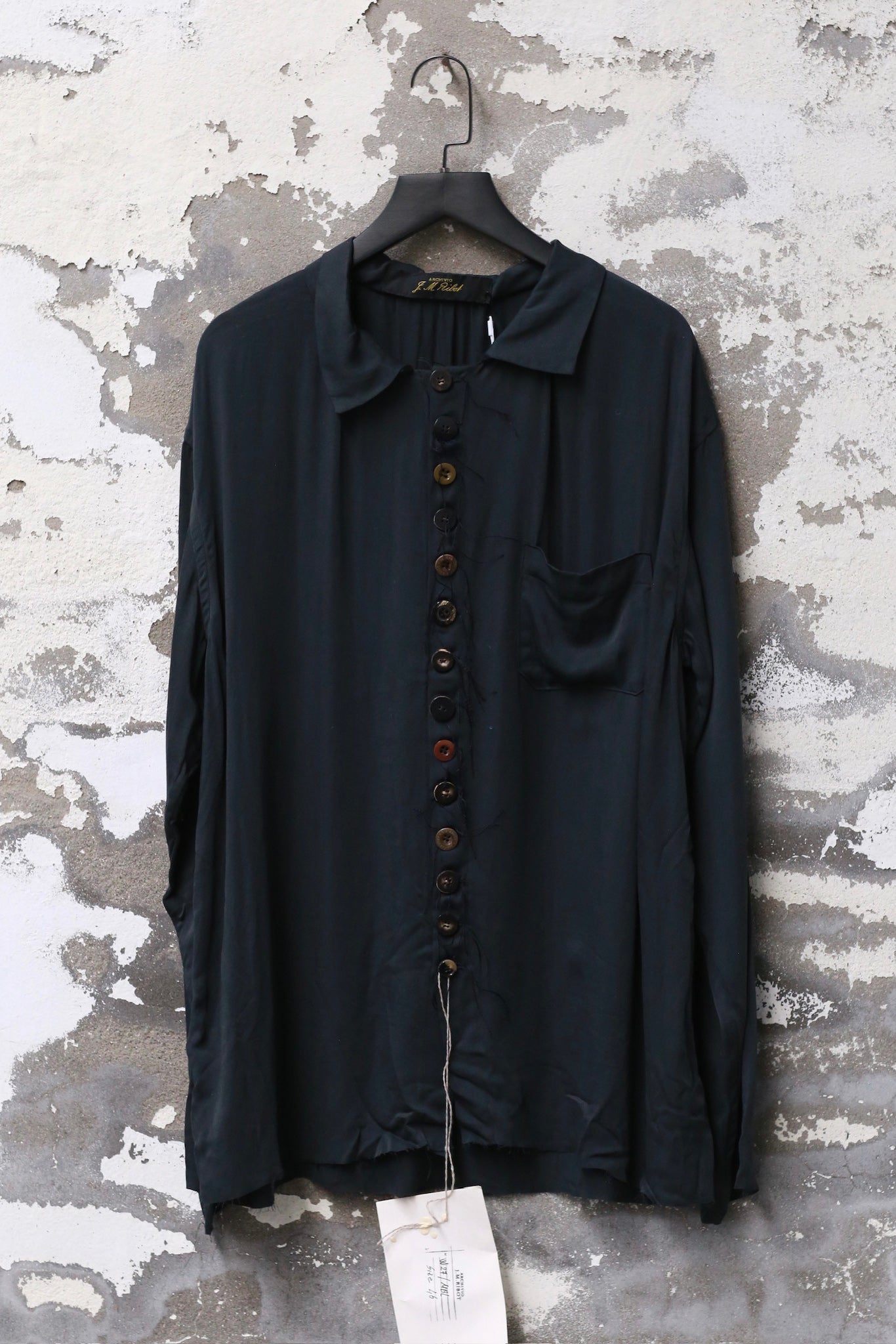 Archivio J.M. Ribot Vintage Silk Shirt – DARK WAVE