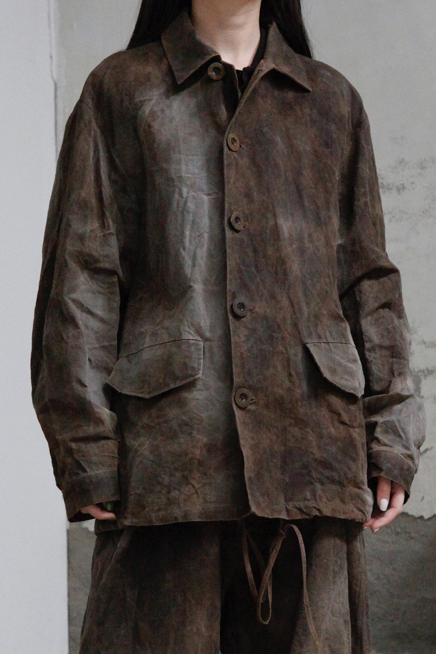 AVIVA JIFEI XUE Waxed Drawstring Work Jacket SS23-WDWJ-MTBR