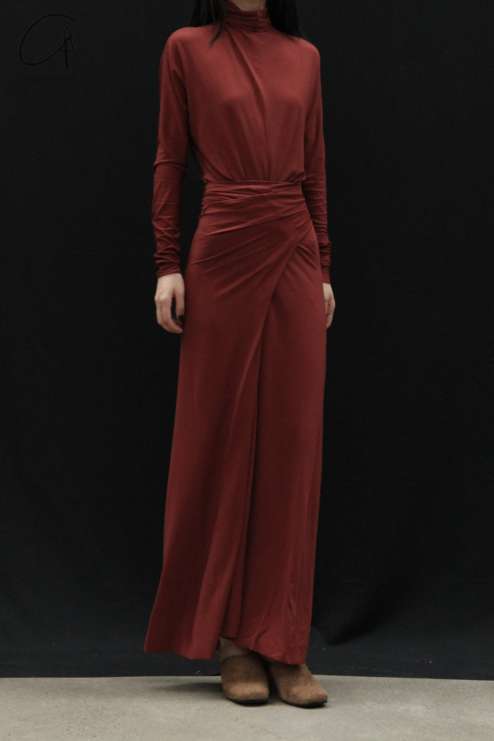 cortana red dress Cortana Luana Convertible Cape-Effect Silk-Chiffon Maxi Dress in Red