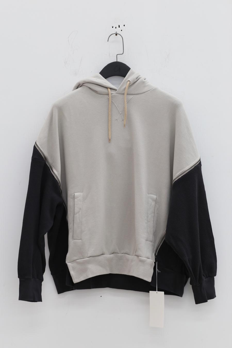 FACETASM Zip Waffle Hoodie ABH-SW-U04 Beige Black