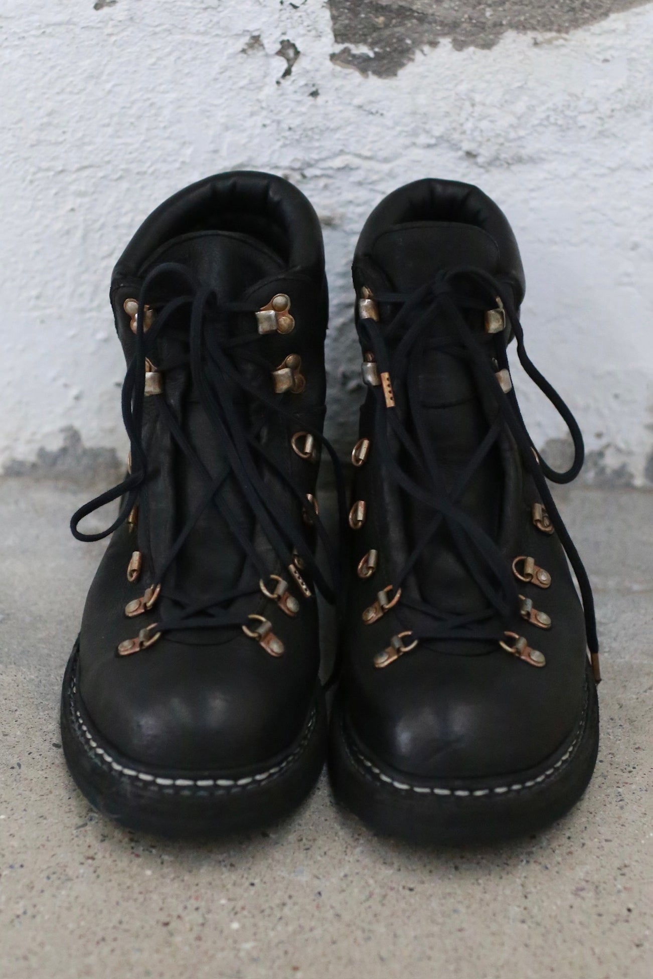 GUIDI Horse Full Grain Lined Hiking Boots Polished Leather 19 Italy Ar