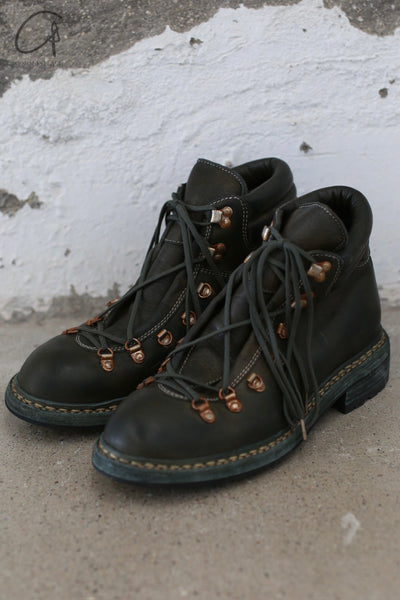 GUIDI Horse Full Grain Lined Hiking Boots Polished Leather 19 Italy Ar