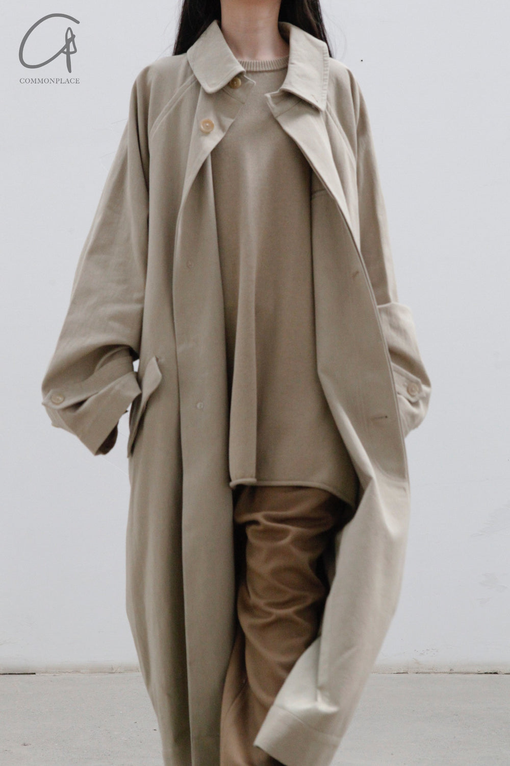 Hed Mayner trench coat ss22_O30_beg/DRL
