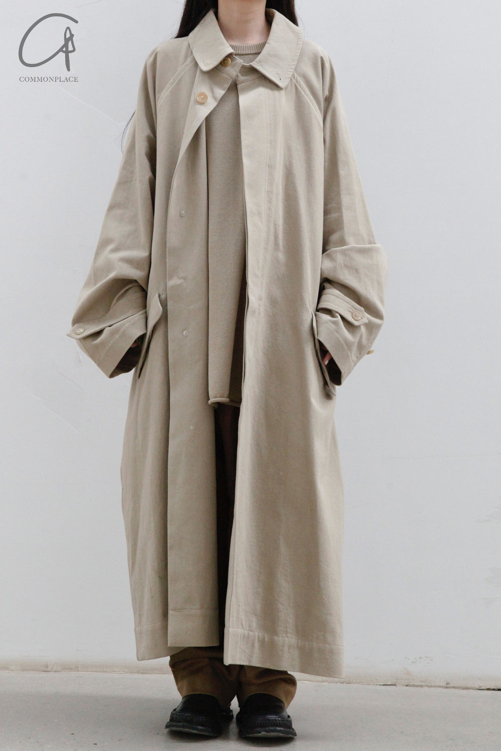 Hed Mayner trench coat ss22_O30_beg/DRL