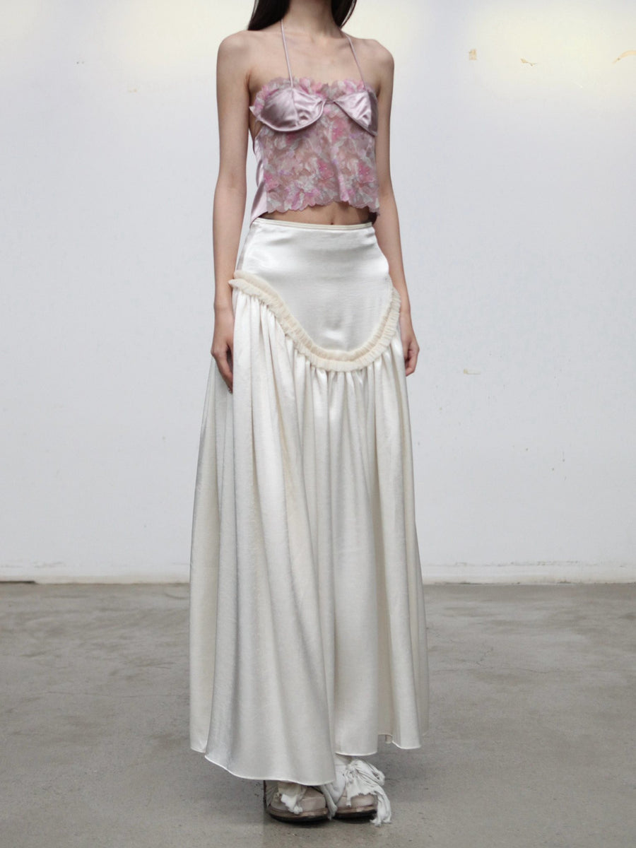 Maison Yiy Spring/Summer 2026 Ruffled Cropped Vest MY-MYS26A11-2-DUSTY