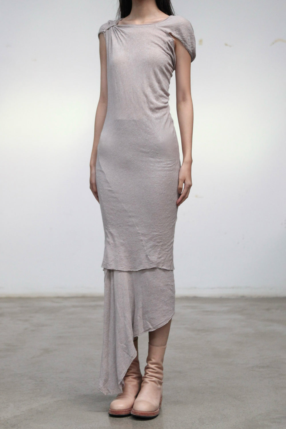 Marc Le Bihan Fall/Winter 2025 Short Off-Shoulder Dress MLB-2866-BEIGE 36 / BEIGE Marc Le Bihan Fall/Winter 2025 Short Off-Shoulder Dress MLB-2866-BEIGE 36 / BEIGE