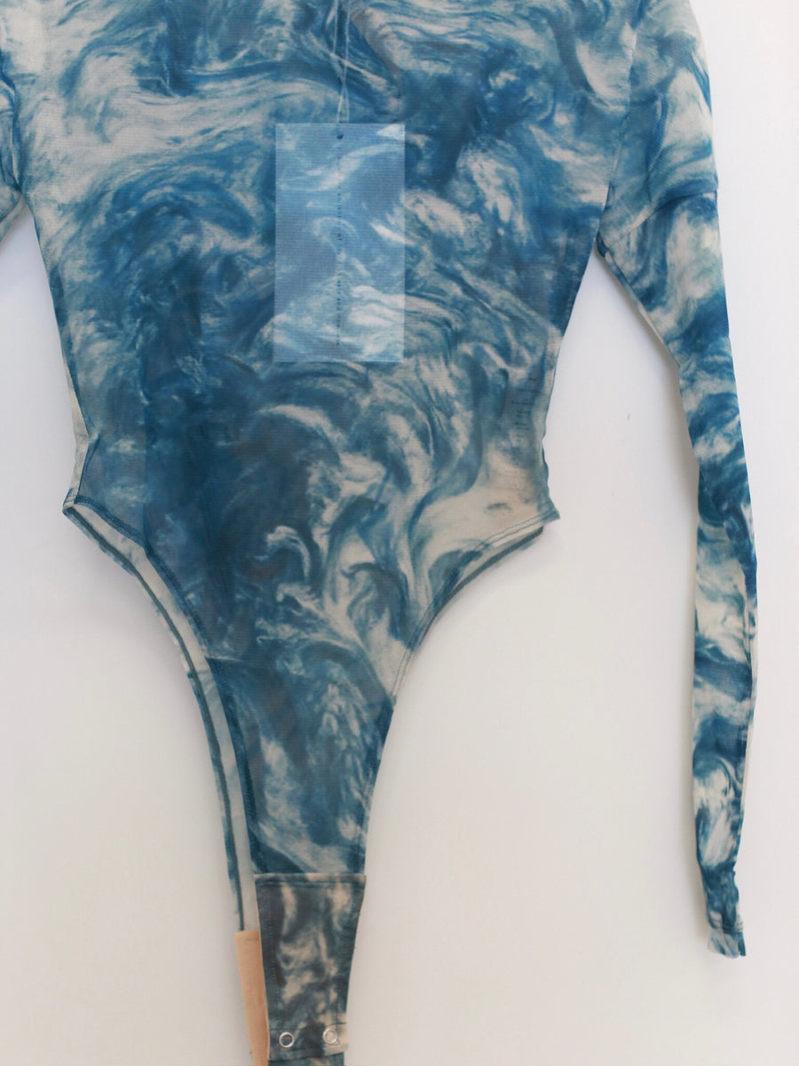 OUDE WAAG Spring/Summer 2026 Off-Shoulder Mesh Printed Jumpsuit OW-OW-