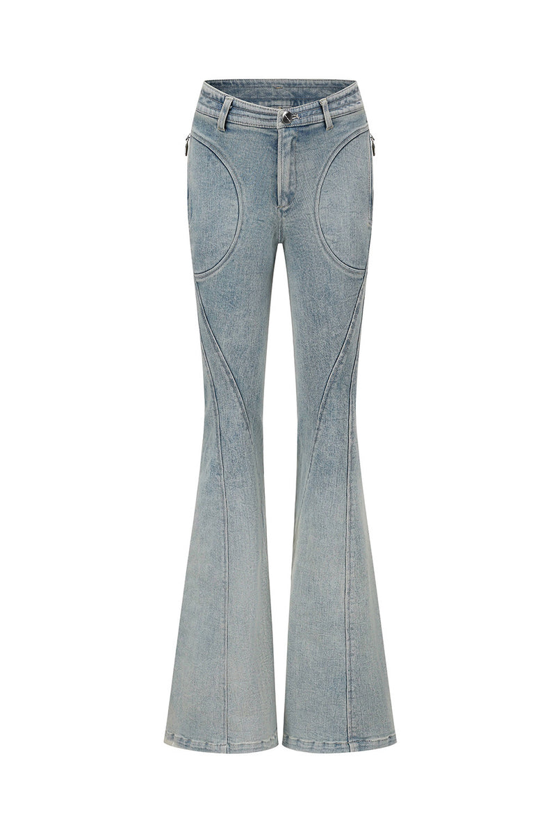 OUDE WAAG Spring/Summer 2026 Washed Stretch Flare Jeans OW-OW-26SS-PT0