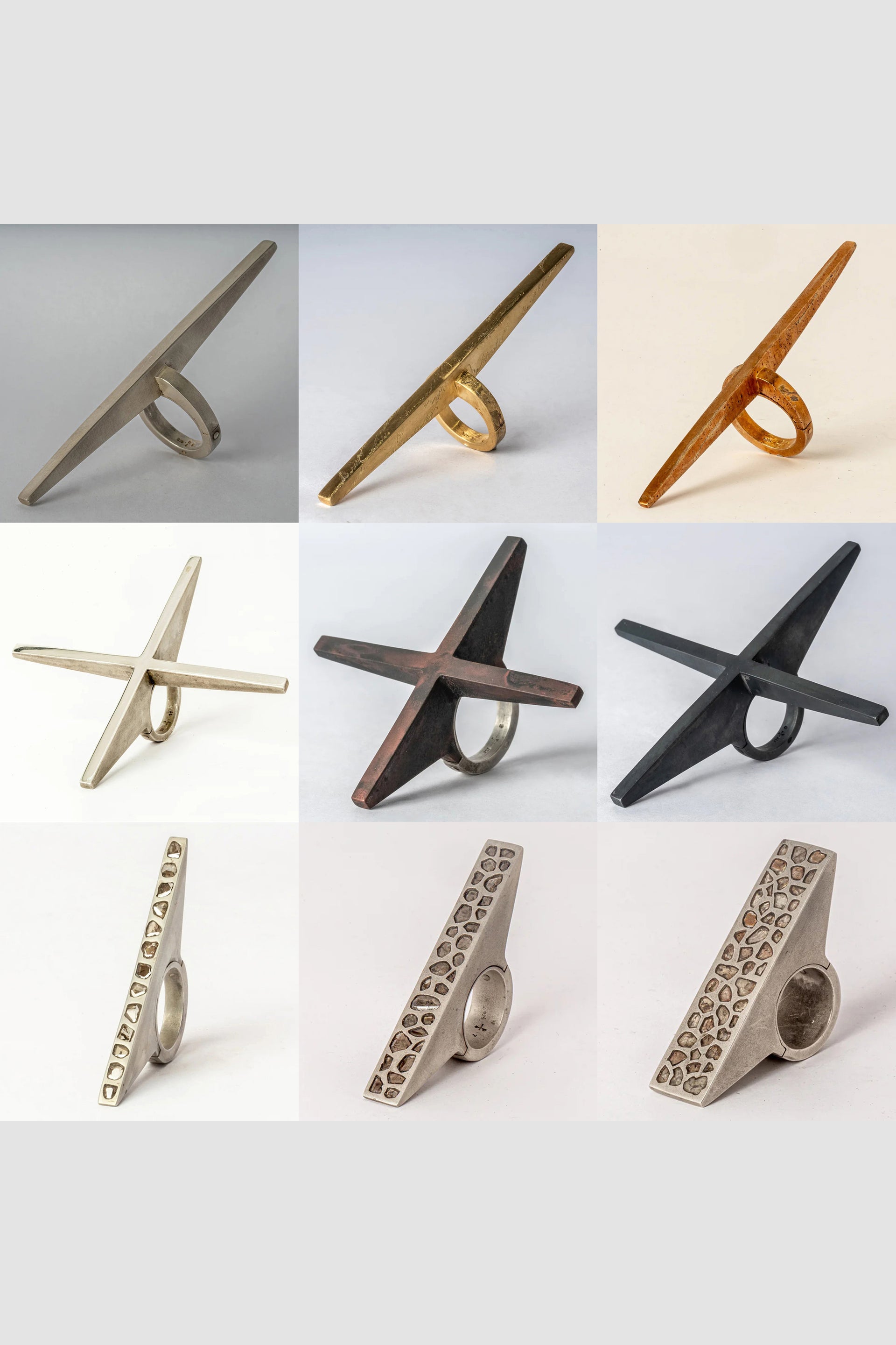 Parts of Four Swivel Bridge Ring, Extended, 4mm 1401-13-DA+AS PPOF17
