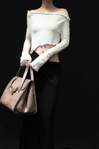 Peng Tai 24 Autumn and Winter Asymmetric Flared Long Dress PT-PTW24C08-1