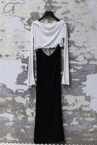 Peng Tai 24 Autumn and Winter Asymmetric Flared Long Dress PT-PTW24C08-1