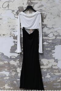 Peng Tai 24 Autumn and Winter Asymmetric Flared Long Dress PT-PTW24C08-1