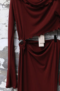 Peng Tai 24 Autumn and Winter Asymmetric Flared Long Dress PT-PTW24C08-2
