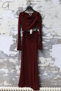 Peng Tai 24 Autumn and Winter Asymmetric Flared Long Dress PT-PTW24C08-2