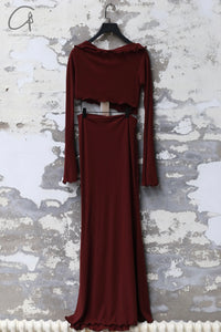 Peng Tai 24 Autumn and Winter Asymmetric Flared Long Dress PT-PTW24C08-2