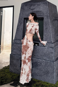 Peng Tai 24 Autumn and Winter Asymmetric Flared Long Dress PT-PTW24C08-3