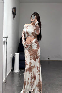 Peng Tai 24 Autumn and Winter Asymmetric Flared Long Dress PT-PTW24C08-3