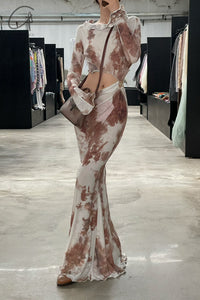 Peng Tai 24 Autumn and Winter Asymmetric Flared Long Dress PT-PTW24C08-3