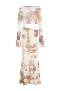 Peng Tai 24 Autumn and Winter Asymmetric Flared Long Dress PT-PTW24C08-3