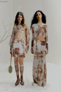 Peng Tai 24 Autumn and Winter Asymmetric Flared Long Dress PT-PTW24C08-3