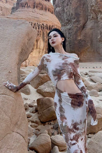 Peng Tai 24 Autumn and Winter Asymmetric Flared Long Dress PT-PTW24C08-3