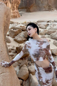 Peng Tai 24 Autumn and Winter Asymmetric Flared Long Dress PT-PTW24C08-3