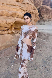 Peng Tai 24 Autumn and Winter Asymmetric Flared Long Dress PT-PTW24C08-3