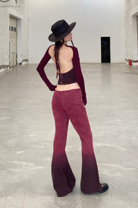 PengTai 24 Autumn and Winter Gradient Dyed Denim Flared Pants PT-PTW24D03-2-HJH