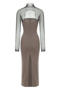 Peng Tai 24 Autumn and Winter Hollow Long Dress PT-PTW24C07-1