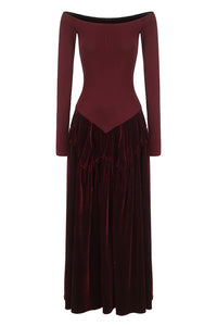 Peng Tai 24 Autumn and Winter One Shoulder Maxi Dress PT-PTW24C03-1