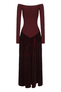 Peng Tai 24 Autumn and Winter One Shoulder Maxi Dress PT-PTW24C03-1