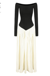 Peng Tai 24 Autumn and Winter One Shoulder Maxi Dress PT-PTW24C03-2