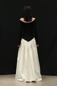 Peng Tai 24 Autumn and Winter One Shoulder Maxi Dress PT-PTW24C03-2