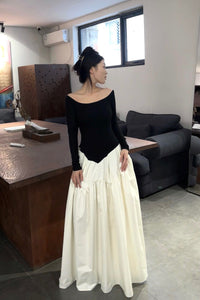 Peng Tai 24 Autumn and Winter One Shoulder Maxi Dress PT-PTW24C03-2