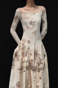 Peng Tai 24 Autumn and Winter One Shoulder Maxi Dress PT-PTW24C03-3