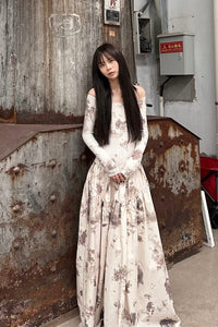 Peng Tai 24 Autumn and Winter One Shoulder Maxi Dress PT-PTW24C03-3