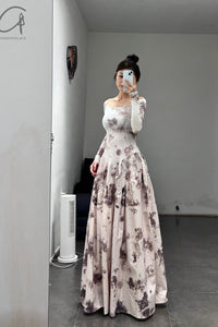 Peng Tai 24 Autumn and Winter One Shoulder Maxi Dress PT-PTW24C03-3
