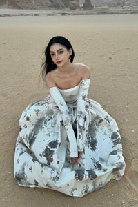 Peng Tai 24 Autumn and Winter One Shoulder Maxi Dress PT-PTW24C03-3