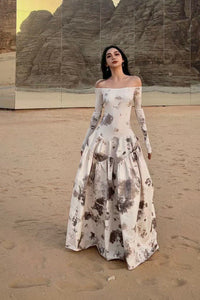 Peng Tai 24 Autumn and Winter One Shoulder Maxi Dress PT-PTW24C03-3