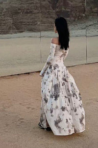 Peng Tai 24 Autumn and Winter One Shoulder Maxi Dress PT-PTW24C03-3